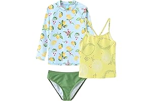 Girls Rash Guard Swimsuits Set