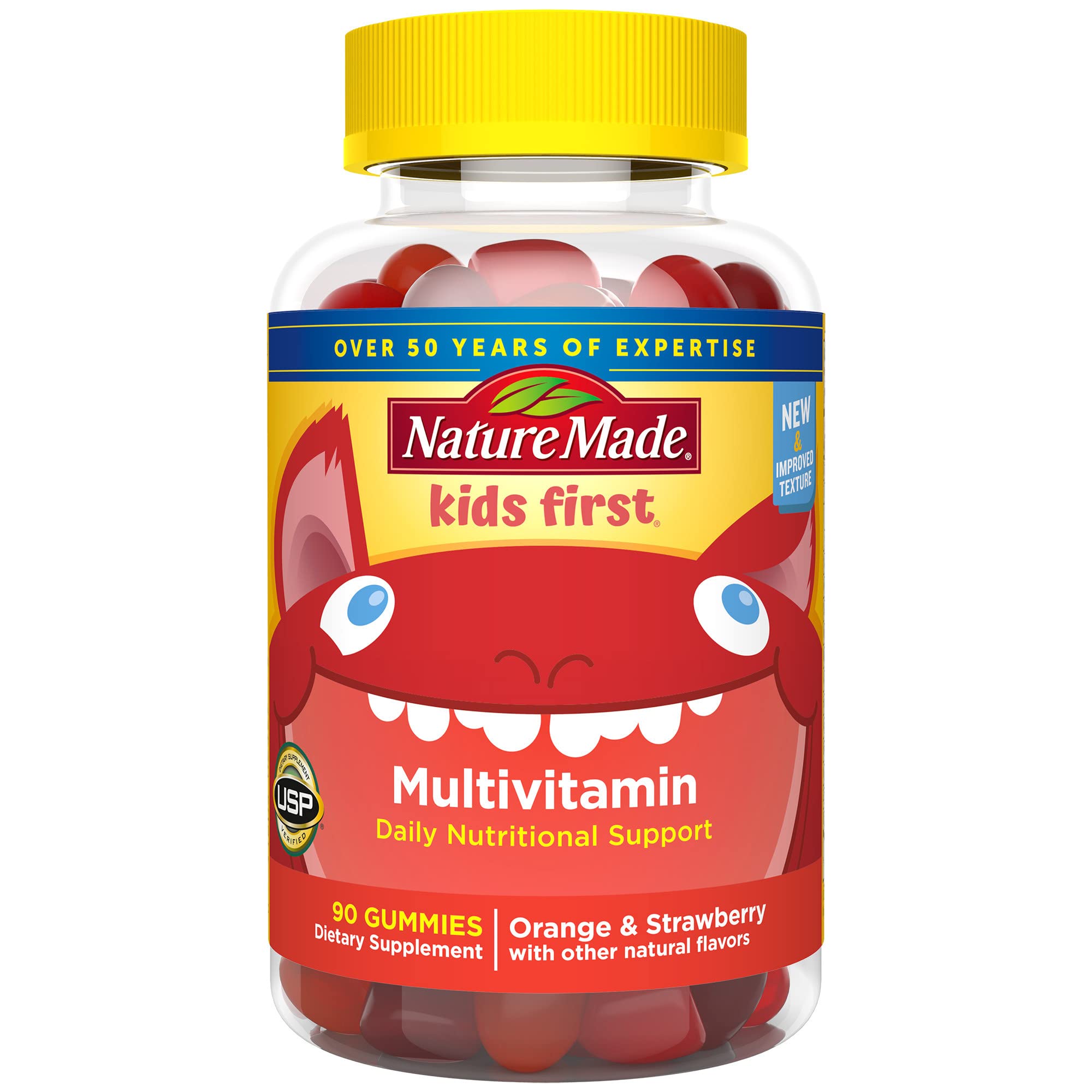 Nature MadeKids First Multivitamin, Kids Vitamins and Minerals for Nutritional Support, 90 Kids Multivitamin Gummies