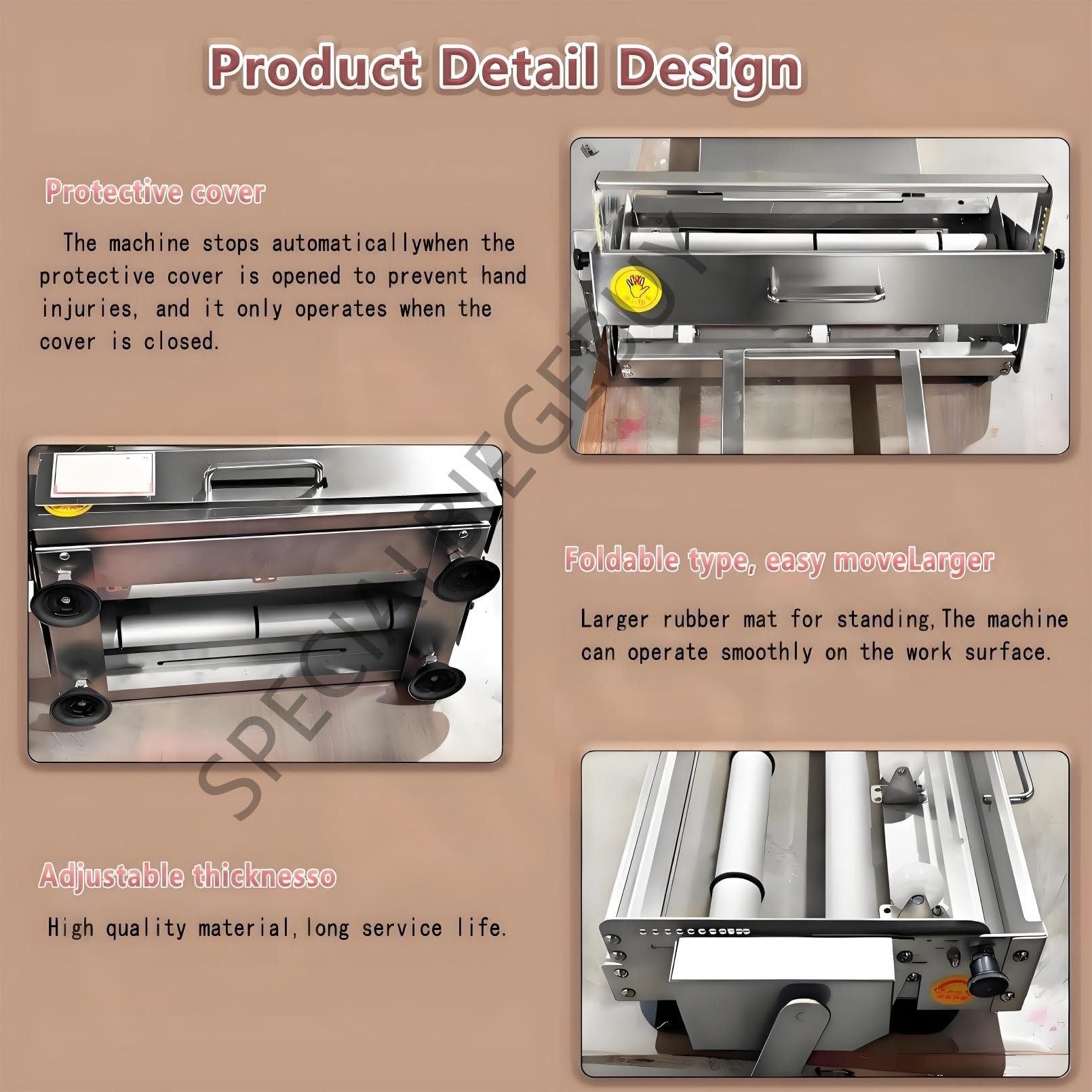 Laminadora Manual Antiadherente Plegable, 2 Tamaños 40×90cmPanel | Rodillo Hojaldre Manual Plegable De Acero Inoxidable, Espesor Ajustable 0-25 Mm, Panel Antiadherente, Uso Hogar Y Comercio