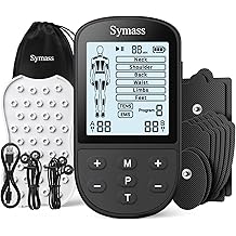 TENS Unit Muscle Stimulator, EMS Massager Machine, Dual Channel Electronic Pulse Physical Therapy Machine for Back Pain Relief, Shoulder Recovery, Muscle Relaxation, 24 Modes,10 TENS Unit Pads