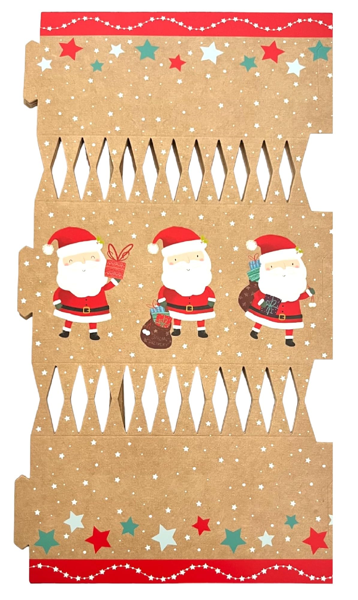 Simply Products Santa With Stars 6Pc Make And Fill Your Own Christmas Party Cracker Kit - Festive Seasonal Cracker Craft Diy Kit (Santa With Stars)