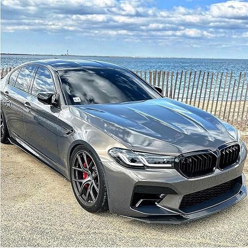 Miniatura 2 de MCARCAR KIT Borde de parachoques delantero de fibra de carbono real para BMW Serie 5 F90 M5 Base y competition Sedan 4 puertas 2021-2022 Protector