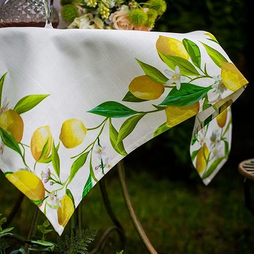 Miniatura 2 de ARTABLE Mantel rectangular de verano impreso con flores y patrones florales vintage, mantel para pascua, camino de mesa, picnic, al aire libre,