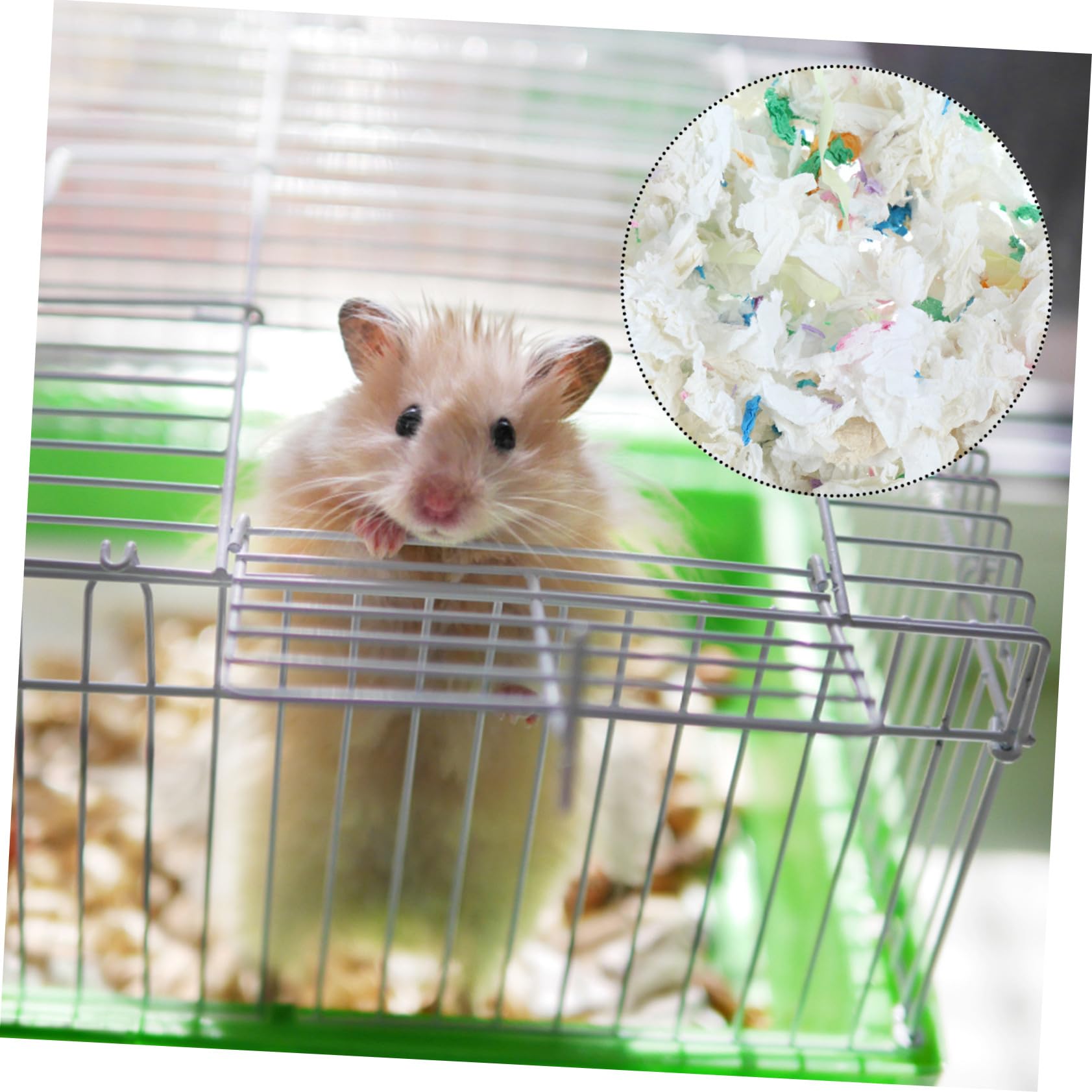 Abaodam Lettiera in Carta per Criceti, Assorbente, 1 Sacchetto 450 G | Piccoli Animali, Carta, Previene Residui Umidi nella Vaschetta, Formato Confezione Singola