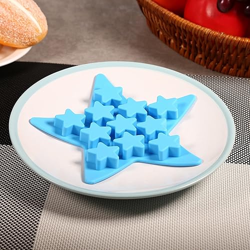 Bandeja de hielo para hacer cubitos de hielo para pentagrama de verano, color para bandeja de hogar, 11 bandejas de moldes de hielo Molde (verde