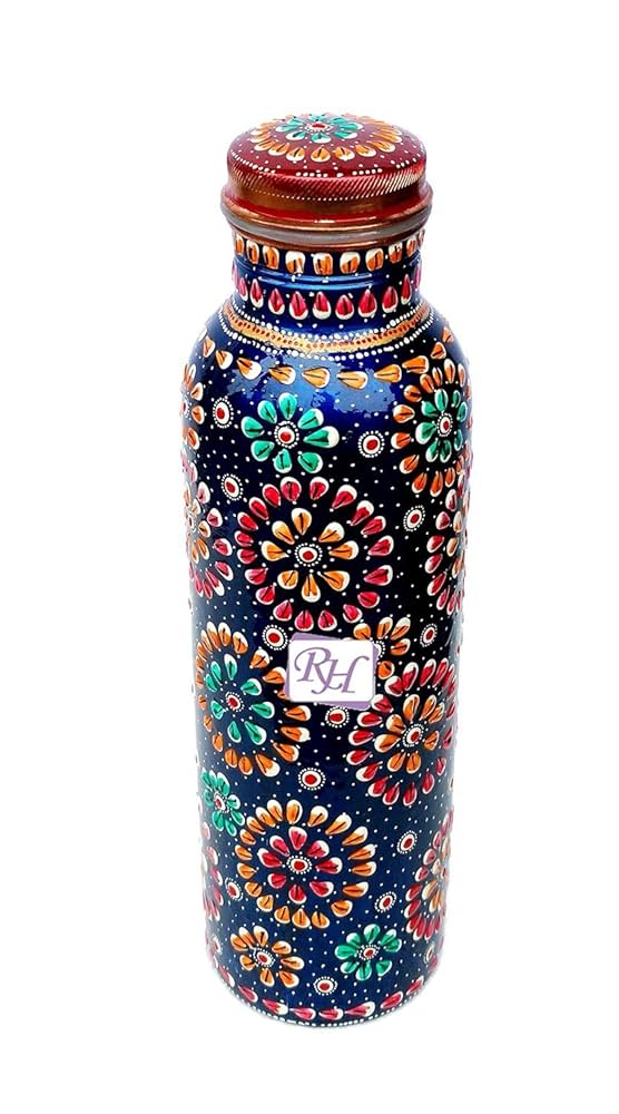 【新品】ネルデザイン　Solid copper bottle & cup Pure Copper Water Bottle for (Joint Free & leak proof) Hand