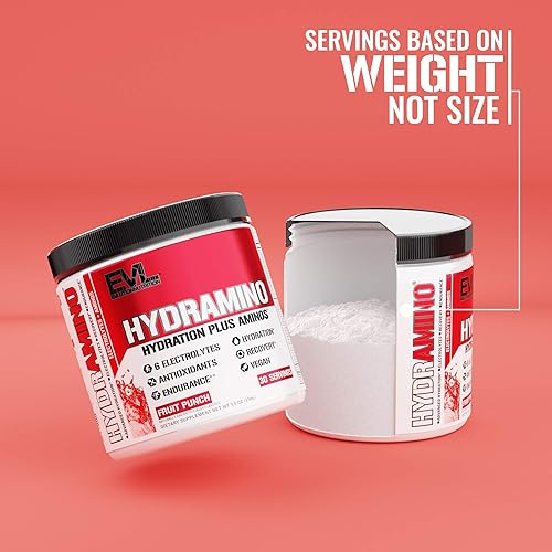 Miniatura 5 de Evlution Nutrition HYDRAMINO Multiplicador de hidratación completo 6 electrolitos vitamina C y B aminos que aumentan los fluidos agua de coco Azul