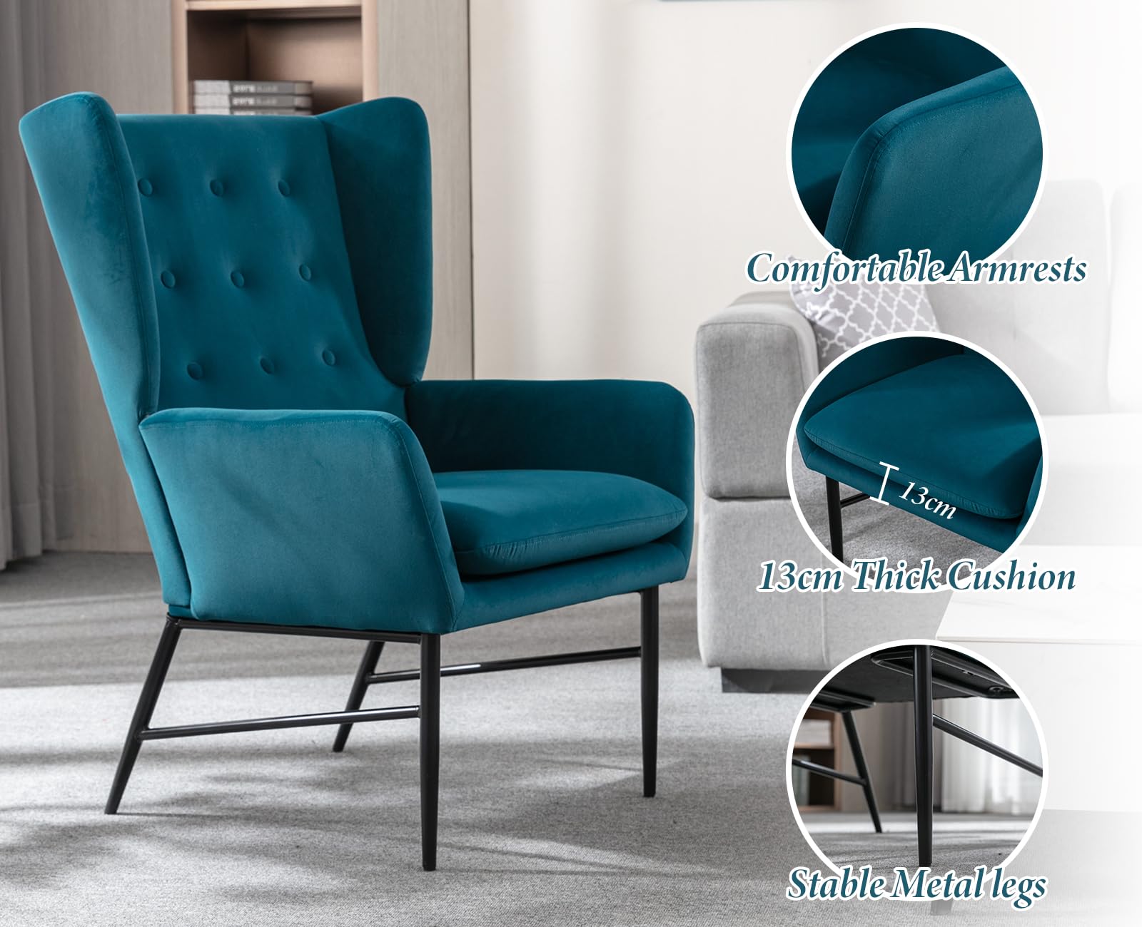 Fauteuil Relax Avec Repose-pieds Intégré En Tissu Gris Et Chromé | Maison Et Styles