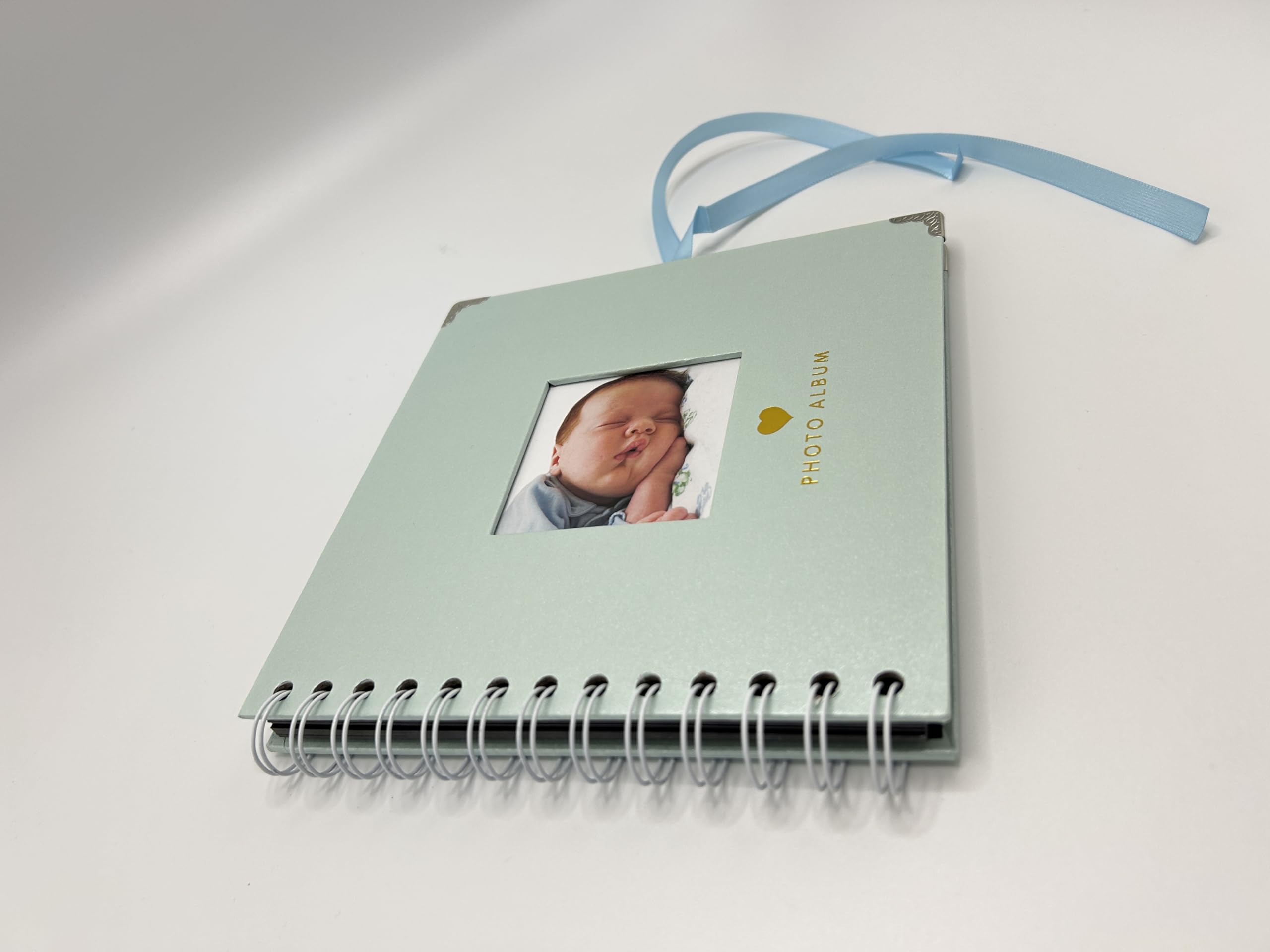 Luxury Personalized Photo Album DIY Scrapbook Personal Memory Holiday Family Book Pearl Blue With Window 30 Pages - Image 3