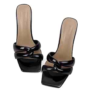 Amazon.com | iiimmu 3.5 IN High Heels Mules Open Toe Heeled