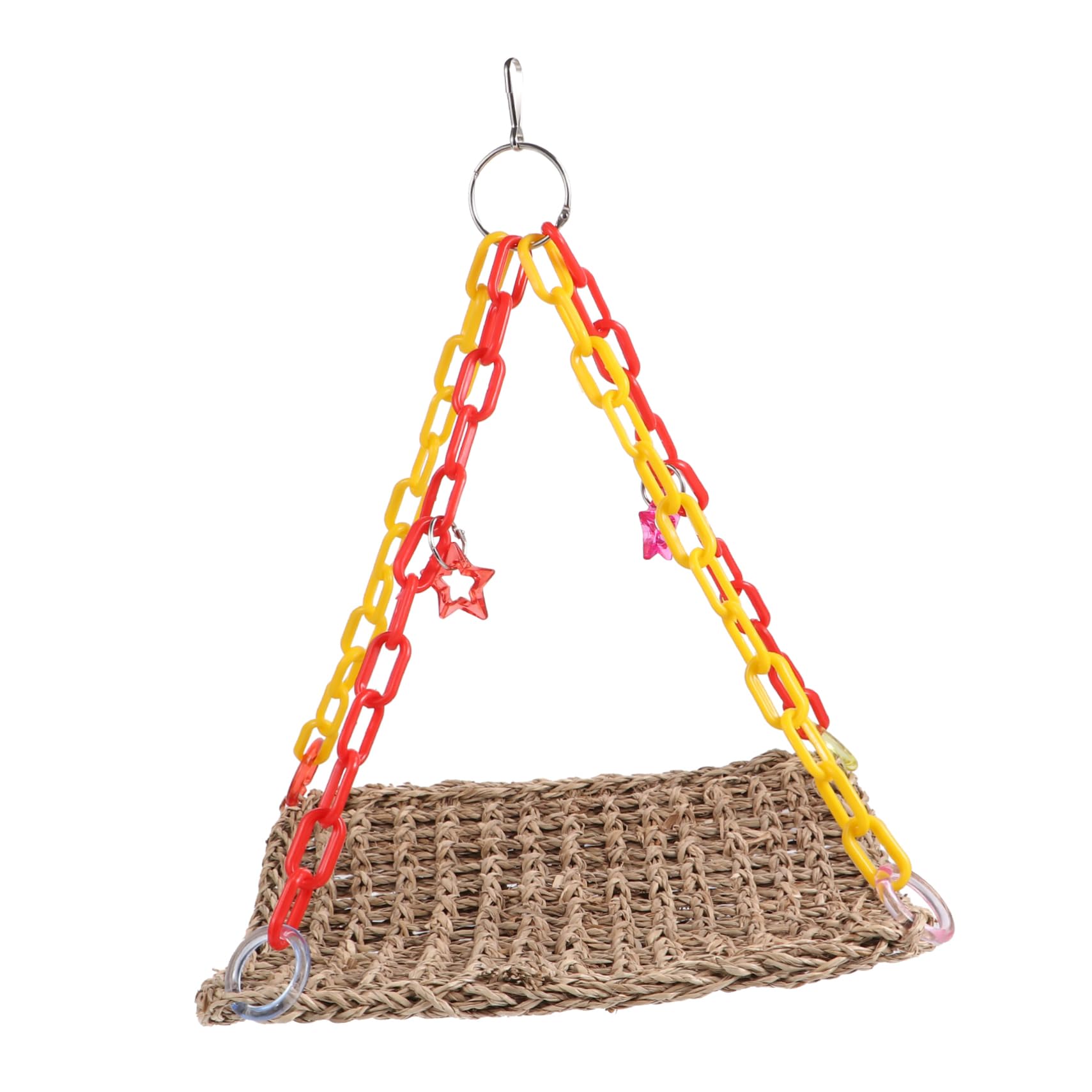 VICASKY Parrot Swing Hammock Bird Chewing for Cage Natural Grass Material Climbing Sleeping Space for Birds for Parrots Parakeets Cockatiels