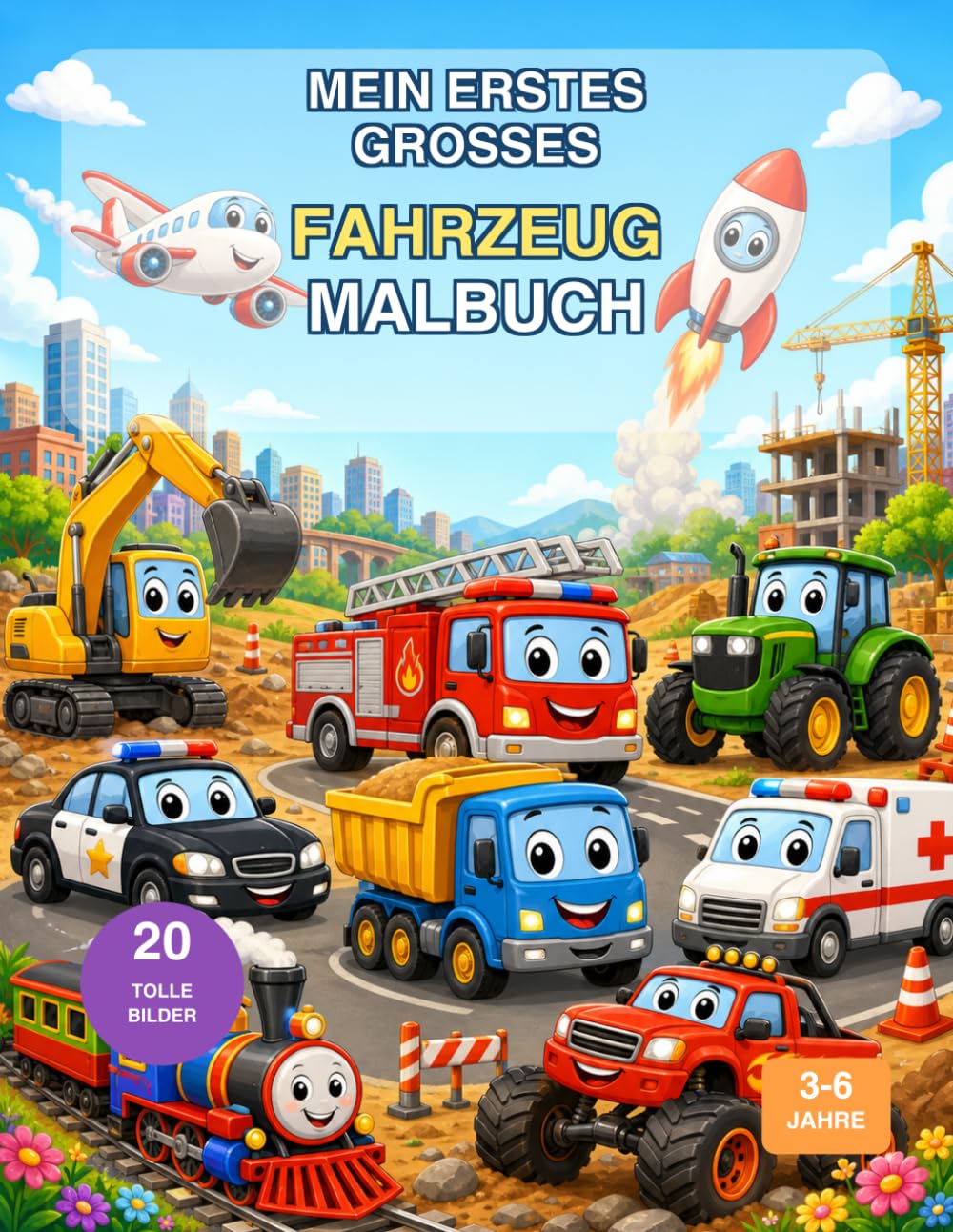 Mein erstes großes Fahrzeug Malbuch