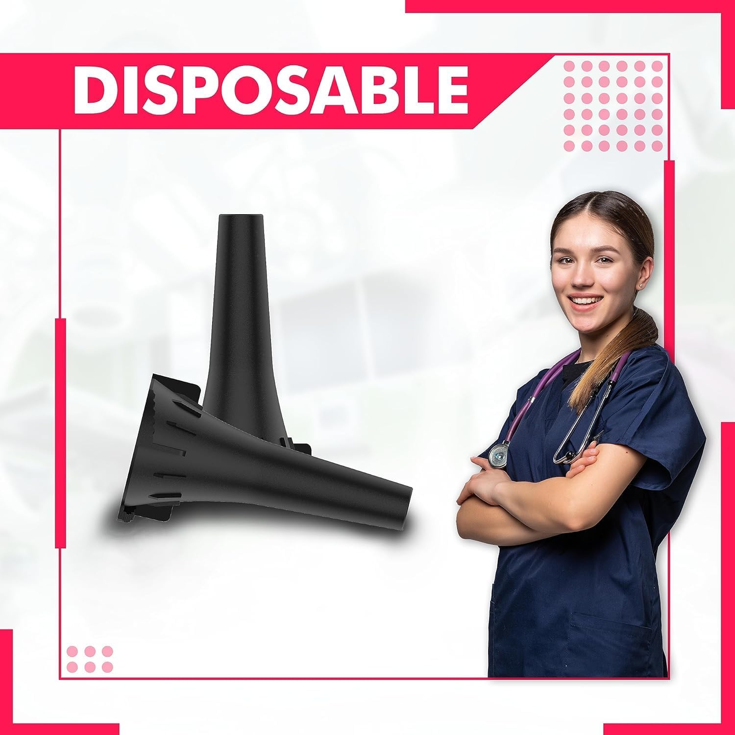 Espéculo de oreja desechable de 2,75 mm para otoscopios W-e-l-c-h compatible con todos los otoscopios de espéculos de otoscopio universal W-E-L-c-h-A-l-y-n (2,75 mm, 500 unidades)