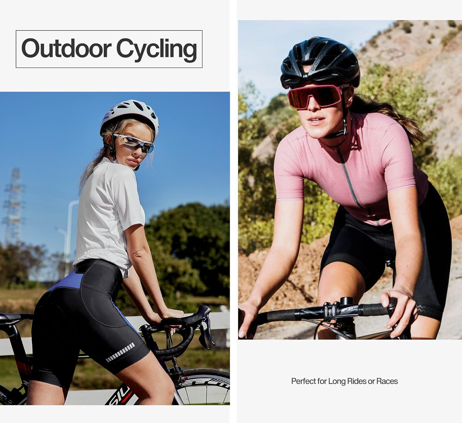 Heathyoga Womens 4D Padded Bike Shorts with Pockets Padding Cycling Shorts Women Bicycle Shorts Biker Biking Shorts - Image 2