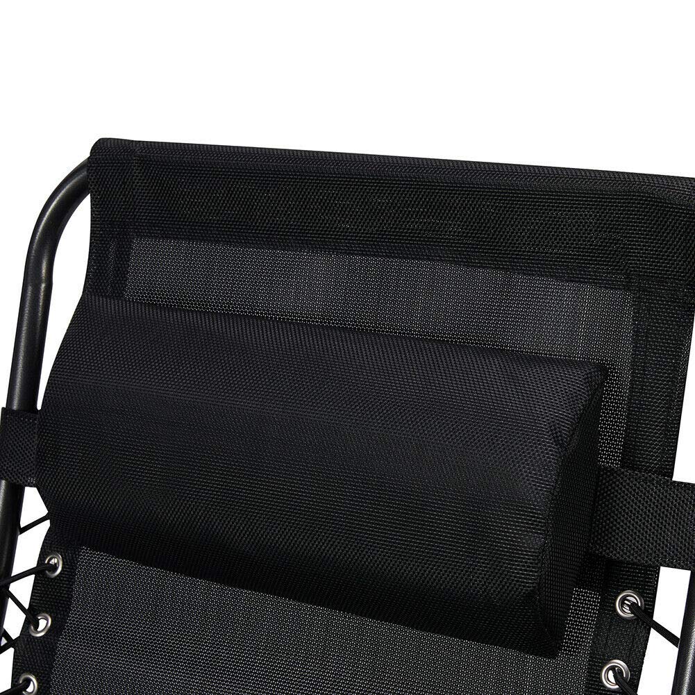 BAKAJI Sedia a Sdraio Relax Reclinabile Modello Fasciato con Struttura in Acciaio e Tessuto Textilene 165x69x112cm per Spiaggia Giardino Esterno (Fasciato Nero)