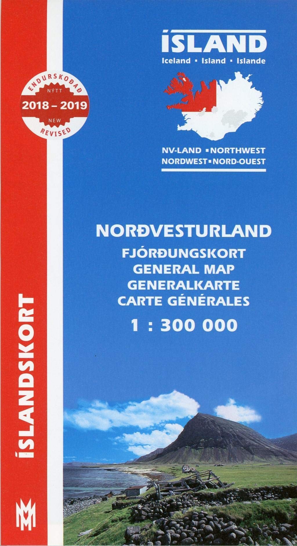 North West Iceland Map 1:300 000: Generalkarte