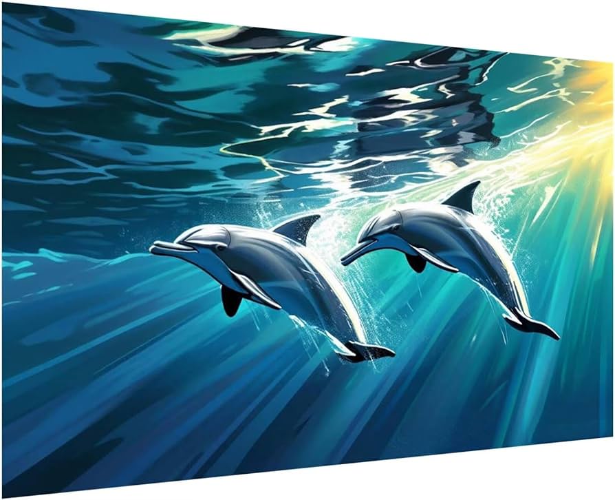 油絵:イルカ Amazon.co.jp: Paint by Numbers イルカ イントバイナンバー