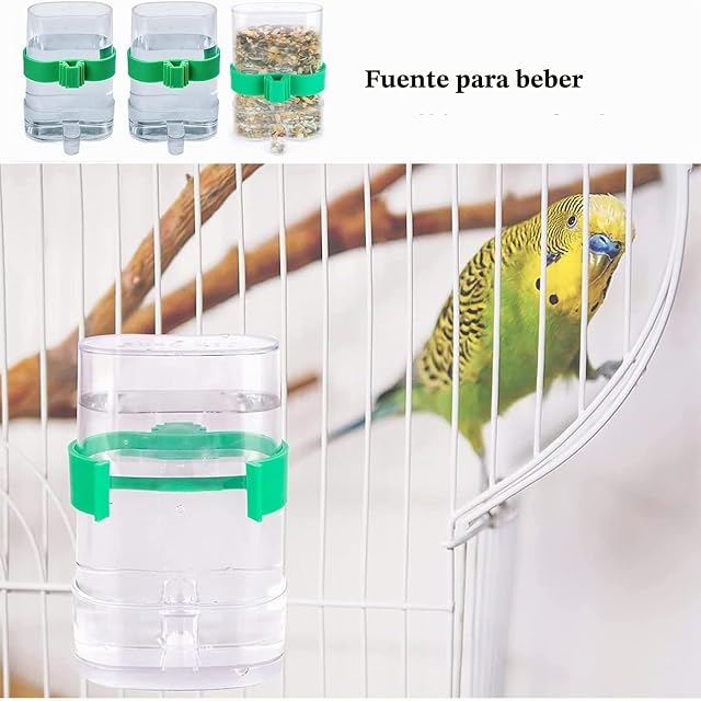 Foto 8 de 8 de 3 Piezas Pájaros Dispensadora de Agua, para Periquitos, Loros