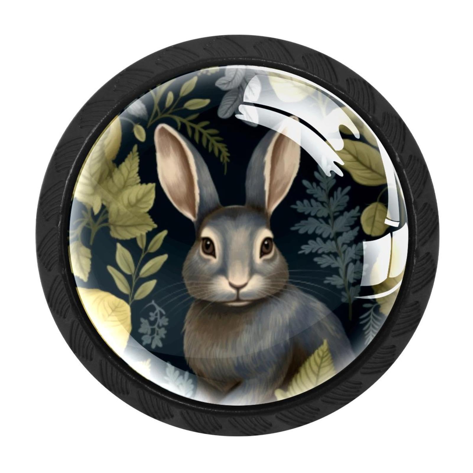 Chenzzzz Multicolored 14 4 Pack Black Rabbit Bunny Kitchen Handles, Cabinet Pulls Hardware For Cupboard Drawer Knobs Dresser Pulls