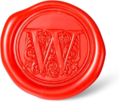 Miniatura 69 de Sello de cera Mceal, cabeza de latón plateado con mango de madera, alfabeto de estantería