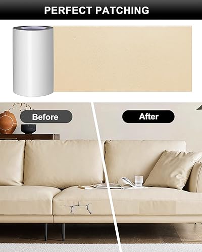 Miniatura 3 de Parche de reparación de cuero Numola, parche autoadhesivo para sofás, asientos de automóvil, sofás, bolsos, chaquetas Beige,Negro,Marrón