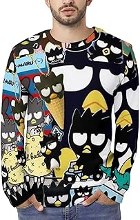 [COOLEAD] バッドばつ丸 長袖Tシャツ メンズ レディース ロングtシャツ 大きいサイズ トレーナー 丸首 カジュアル ロングスリーブ おしゃれ 春秋冬服 人気 ギフト対応 yyuj1007