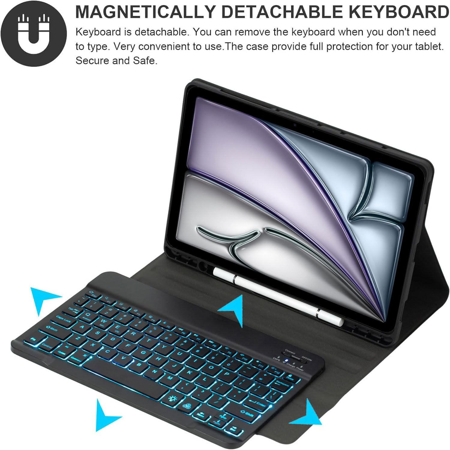 Keyboard Case for iPad Air 13-Inch (M2, 2024) & iPad Pro