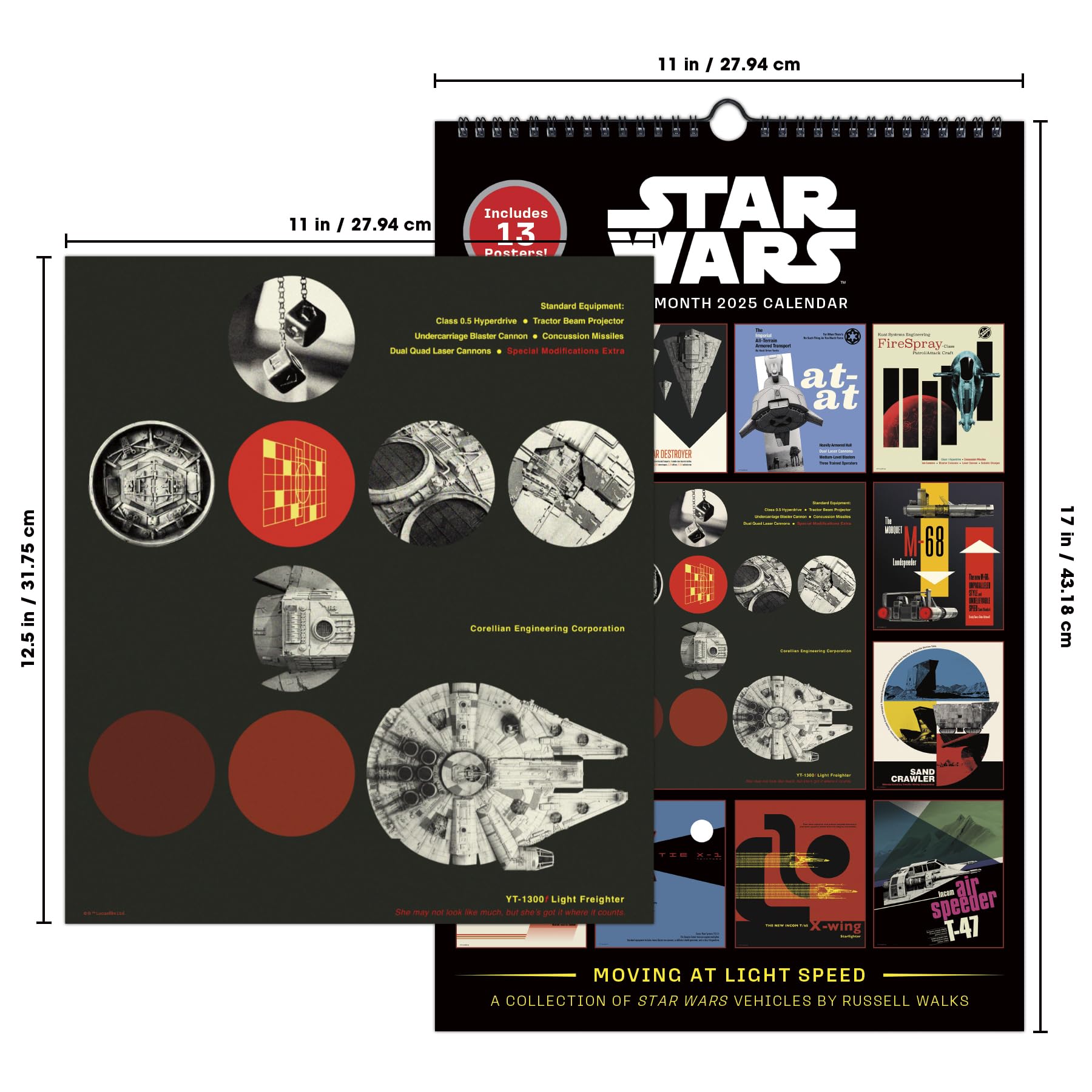 2025 Star Wars: Moving at Lightspeed - Russell Walks Oversized Poster Calendar
