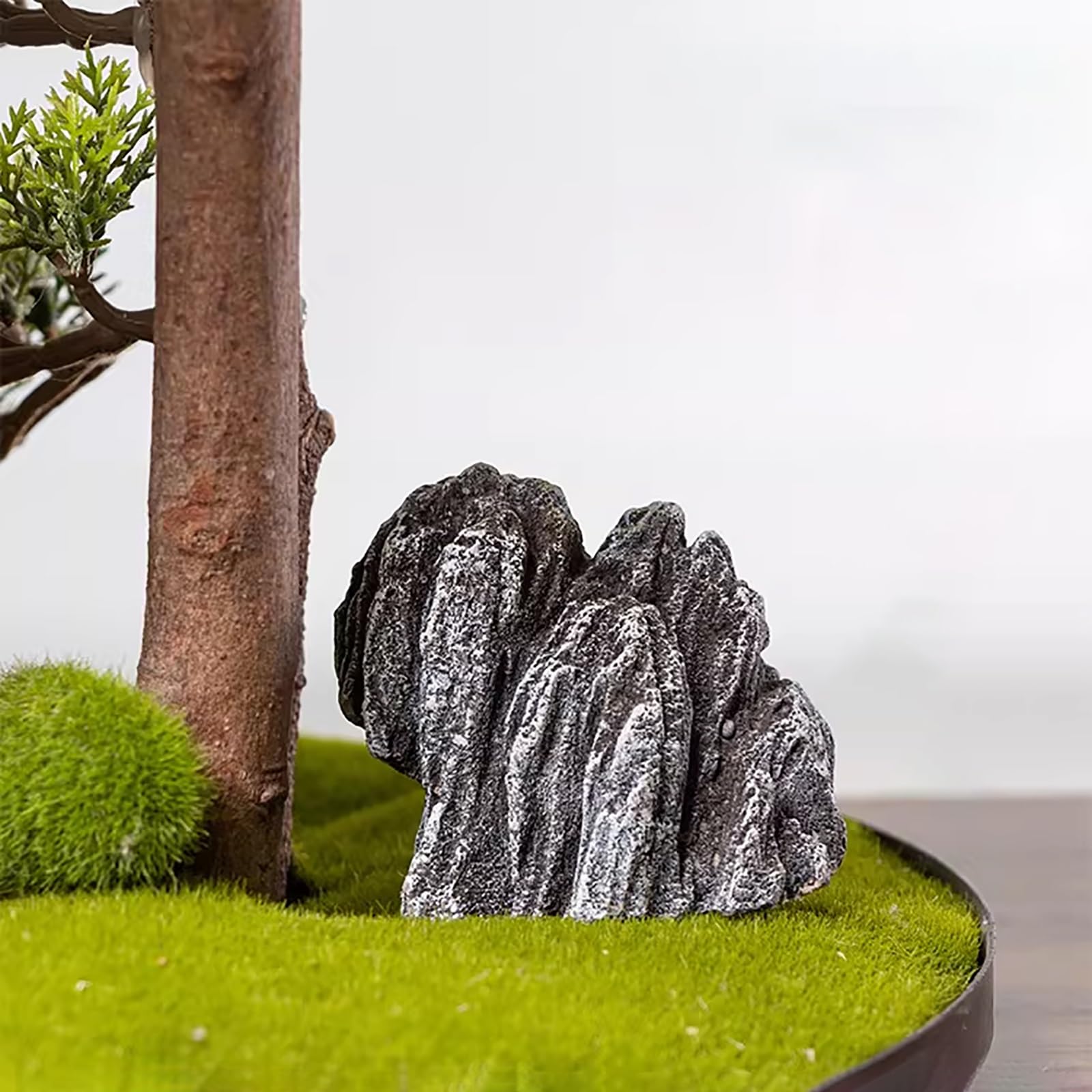 Dekoracja domu: Symulowane Rockeries, Miniaturowe kamienie górskie, dekoracyjne skały do akwariów, mikro-krajobraz akcesoria do bonsai i roślin doniczkowych (10,7 cm)