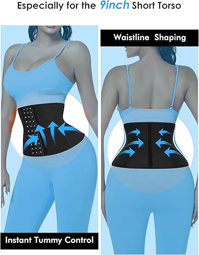 Miniatura 2 de Entrenador corto de cintura para mujer, grasa del vientre inferior, fajas de entrenamiento, corsé de cintura colombianas