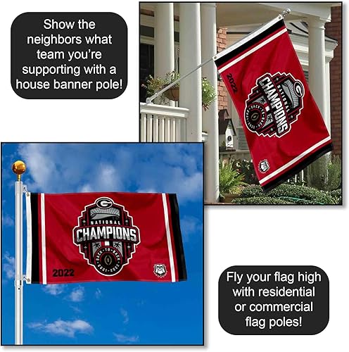 Miniatura 3 de UGA Bulldogs 2022 - Bandera de campeones nacionales de fútbol americano universitario 3x5 con ojales