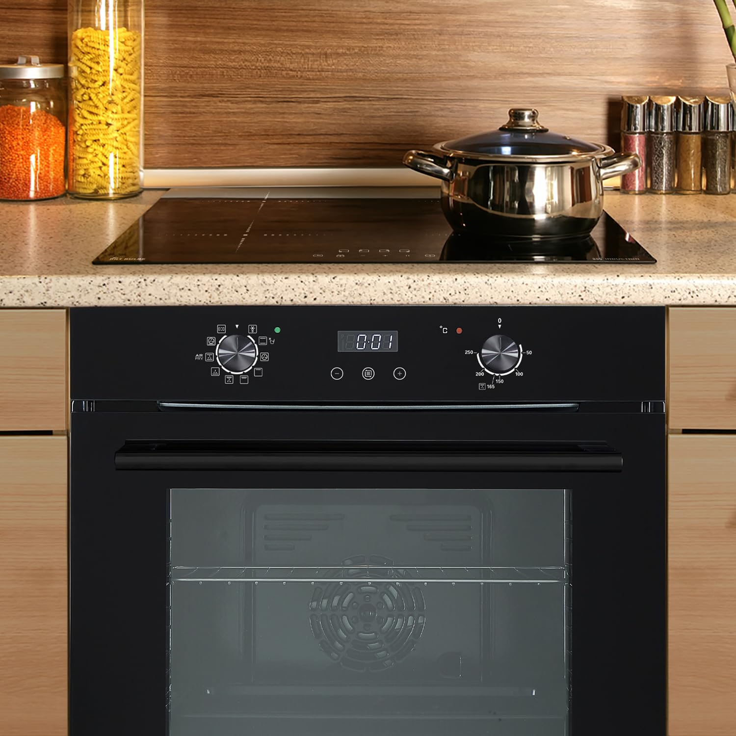 KKT KOLBE Autarkes Herdset 60cm Einbaubackofen BO7005FB 59cm Kochfeld CH5900RL Grill Heißluft AirFry Pizzafunktion