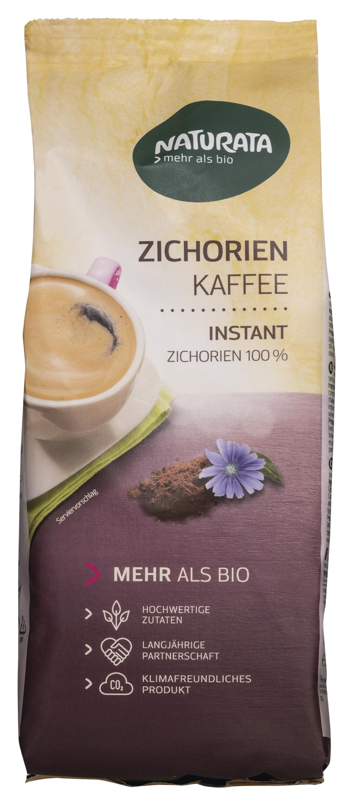 NATURATA: Zichorienkaffee Instant - Nachfüllbeutel 220g (6er Pack)