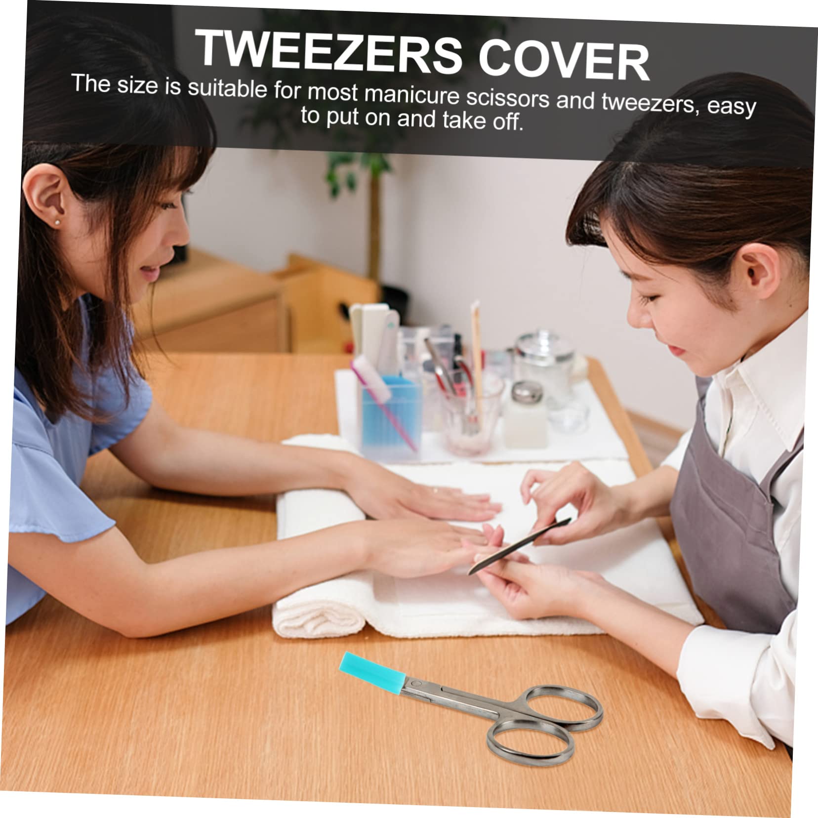 AUTSUPPL Silicone Cuticle Clipper Cover for Manicure Scissors Professional Tweezers Caps