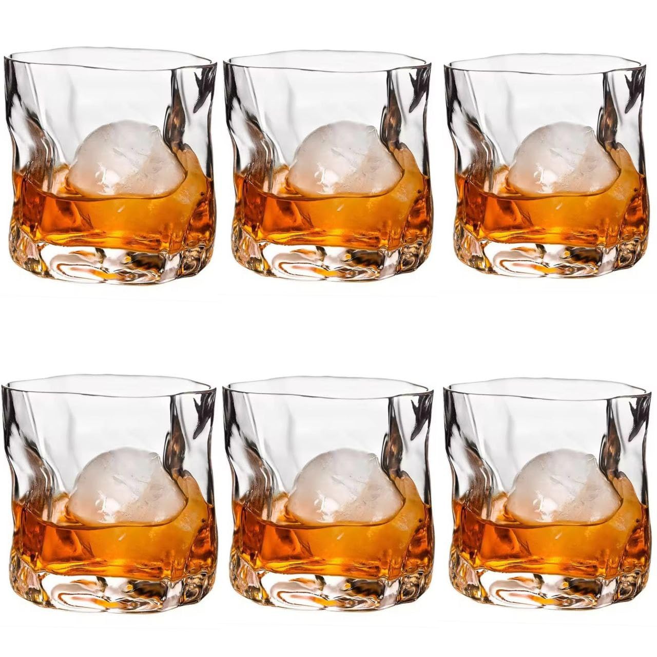 Heavy Whiskey Glasses - Set of 6 for Bourbon & Scotch -8