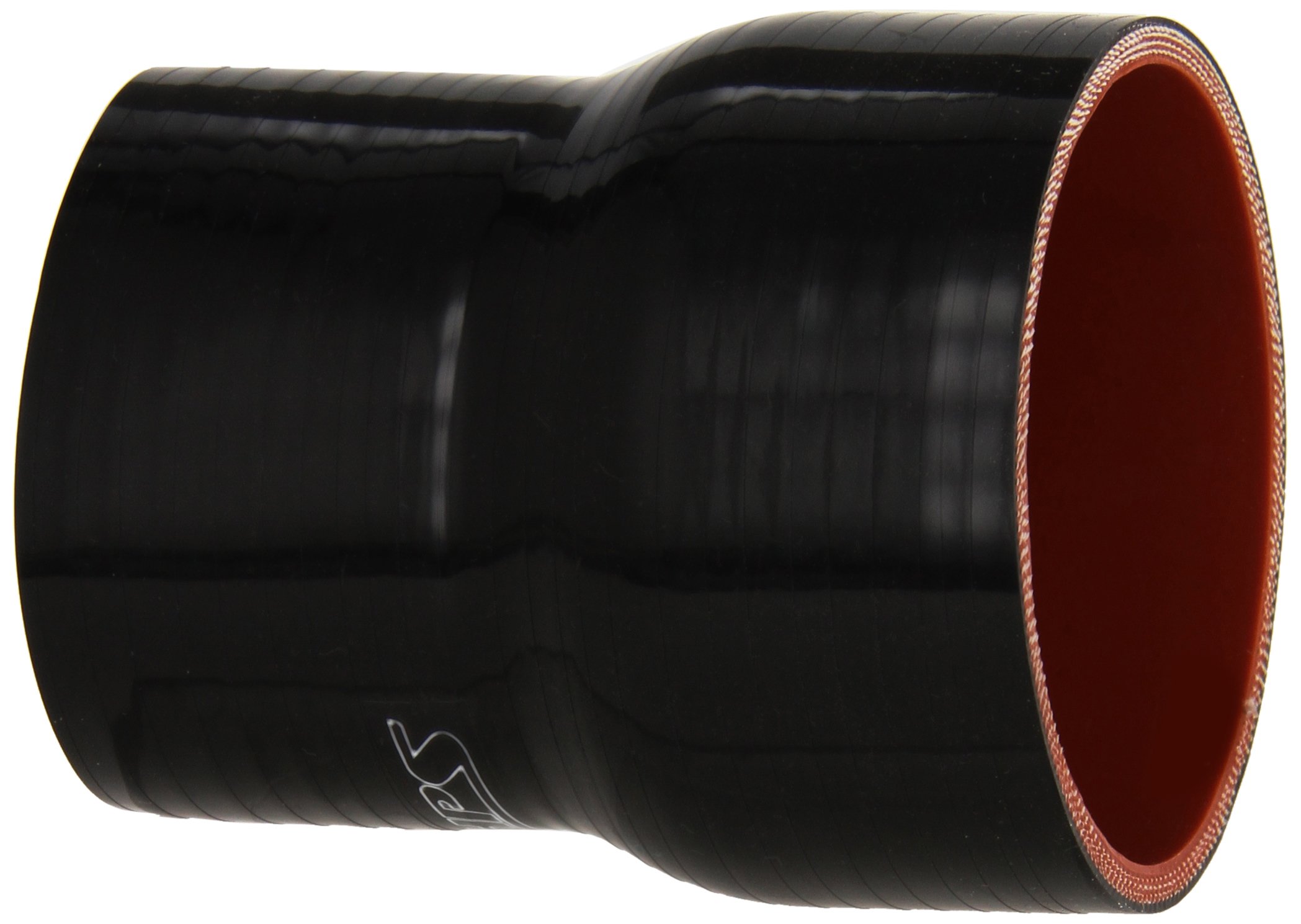 HPS Htsr-250–300-l4-blk Coque en silicone haute température 4 plis renforcé Réducteur Coupler Tuyau, 50 PSI pression maximale, 10,2 cm de long, 2–1/5,1 cm > 7,6 cm ID, Noir