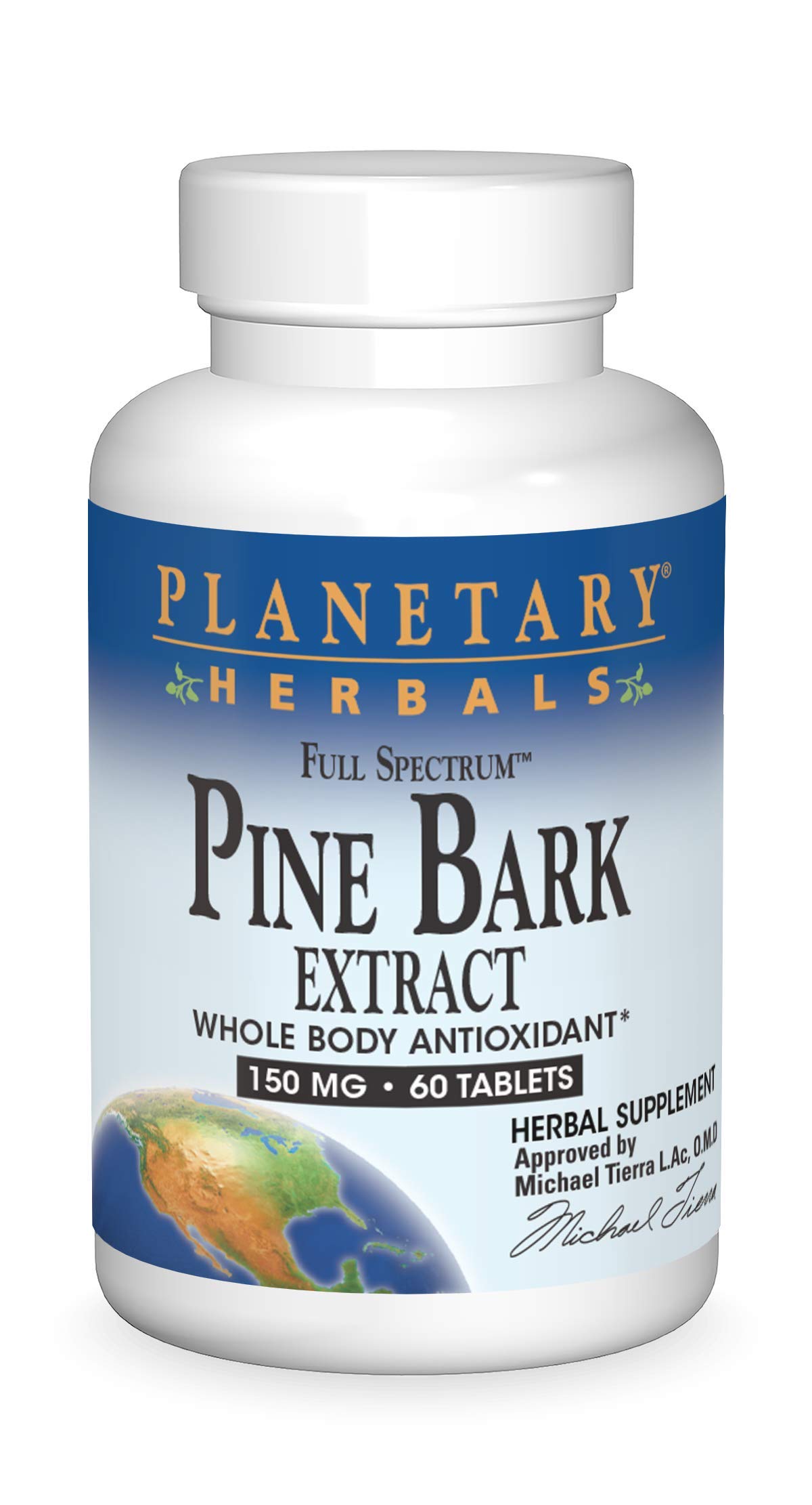 Planetary Herbals FS Pine Bark Extract Tablets, 150 mg, 60 Count