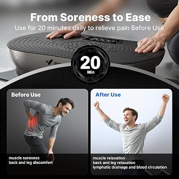 Merach V33 Pro Vibration Plate Exercise Machine with Touchscreen, 99 Speeds