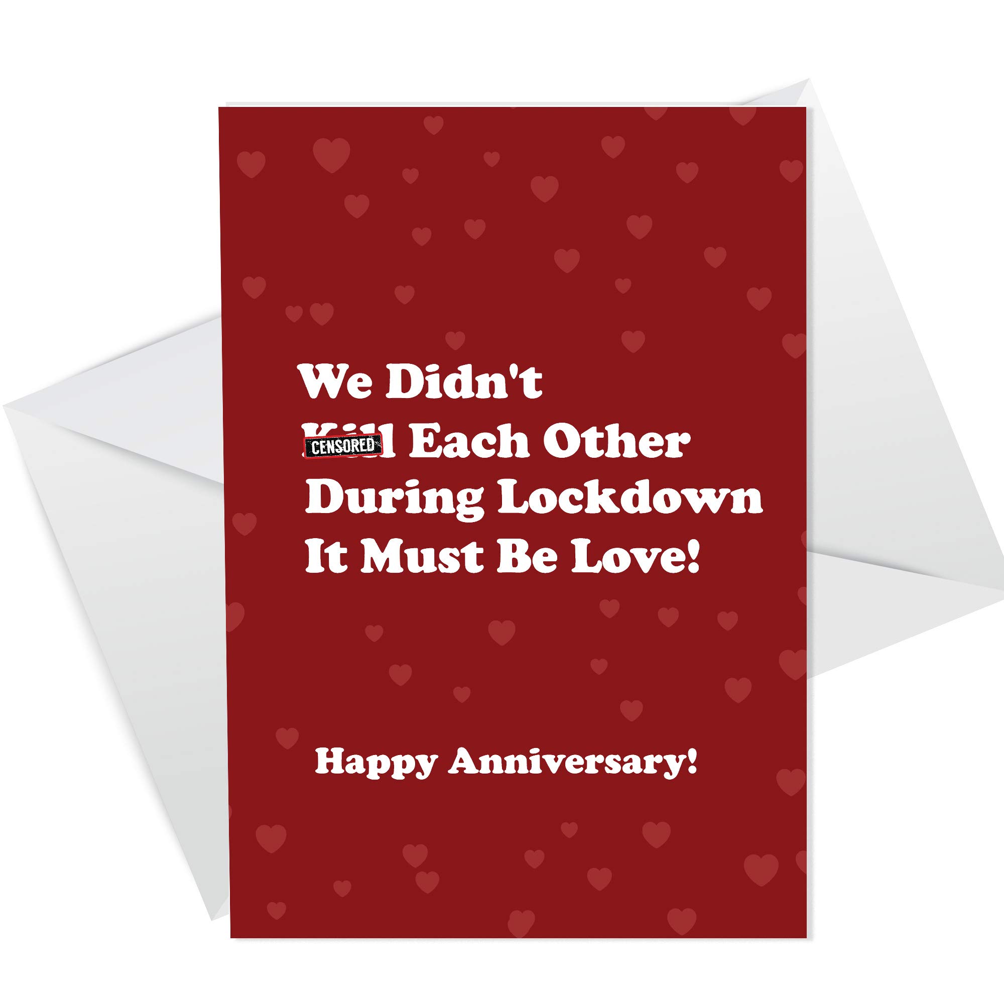 Funny Anniversary Card For Boyfriend Girlfriend Wife Lockdown Card Design