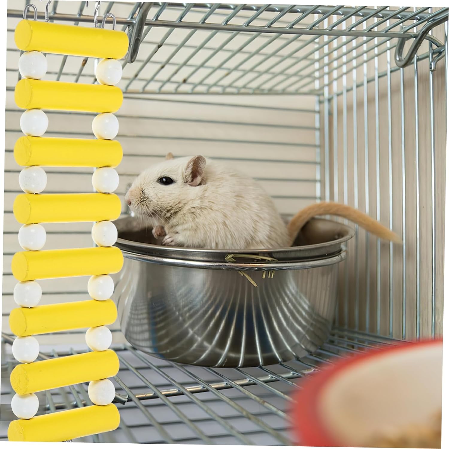 Sosoport 5pcs Chinchilla Ladder Toy Wooden Rat Ladder Hamster Toy Climbing for Small Pets Safe Fun