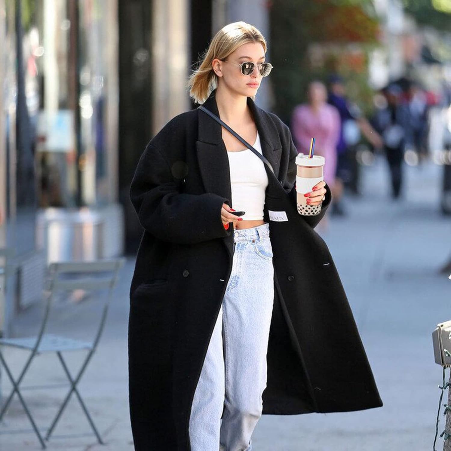 2 Pack Reusable Boba Cup,24Oz Wide Mouth Smoothie Cup,mason Jar Glass Cups with Lids and Straws,Bubble/Boba Tea Cups,Ice Coffee Tumbler 2 colored straws 1 sponge brush(White) - Image 6