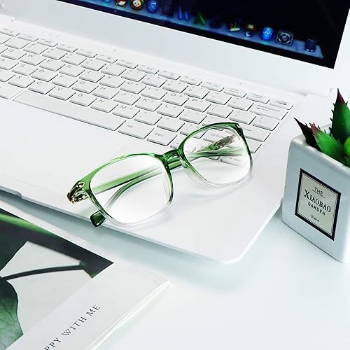 Miniatura 6 de VisionGlobal Lentes de bloqueo de luz azul para mujereshombres, antifatiga ocular, elegante marco cuadrado, antirreflejos