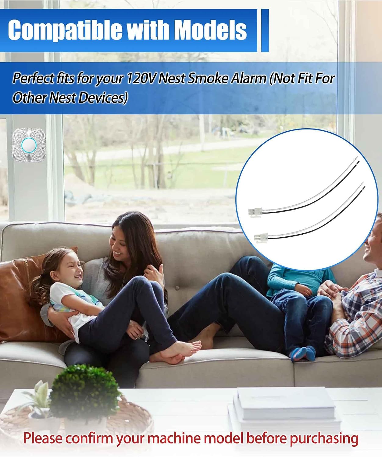 2Pcs S3003LWES Smoke Alarm Replacement Wire