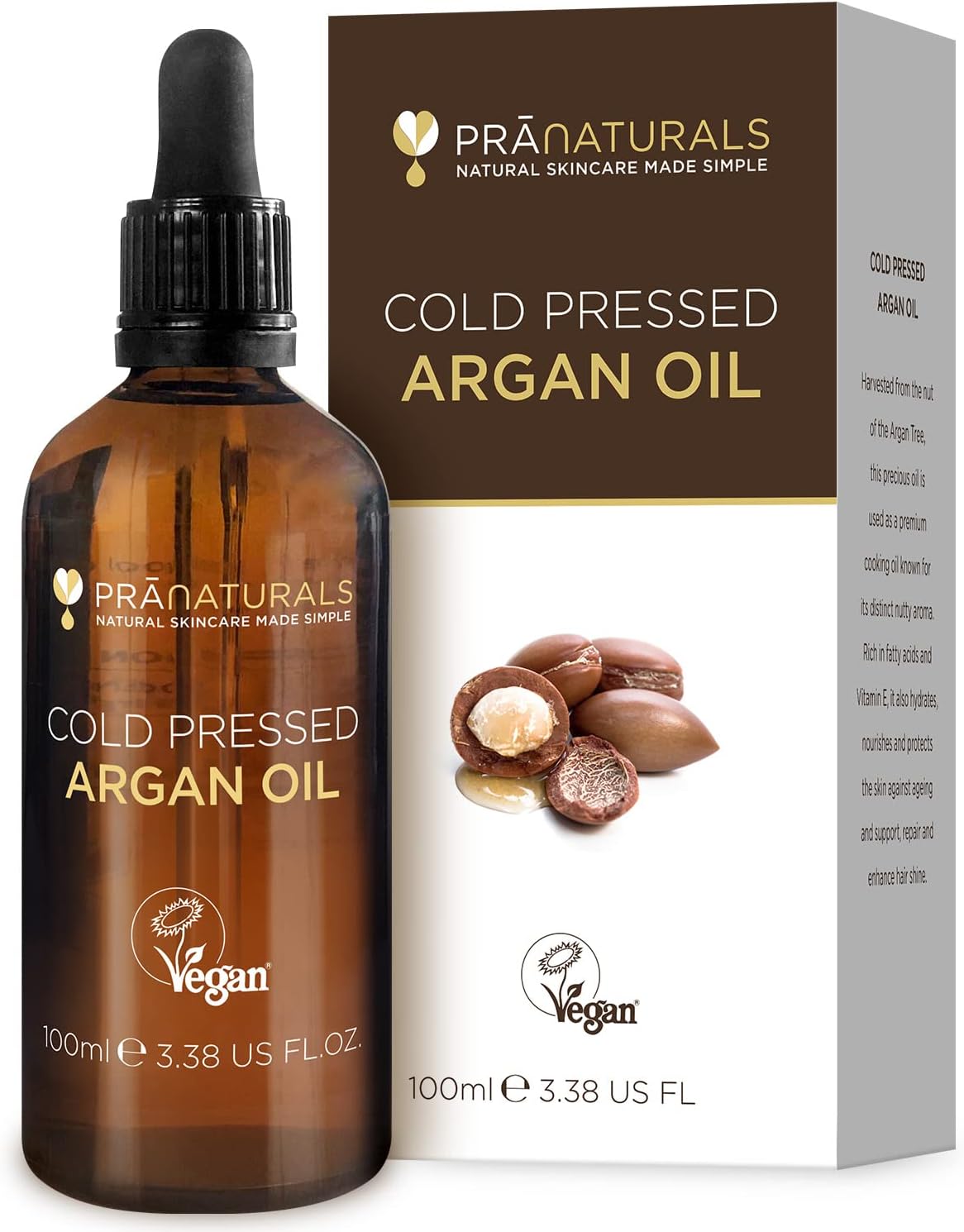 – 100% Moroccan Pure Natural Argan Oil for Face & Body 100ml – Rich in Vitamin E for Healthy Skin, Hair & Nails – Food Grade, No Parabens or SLS – Vegan & Cruelty-Free