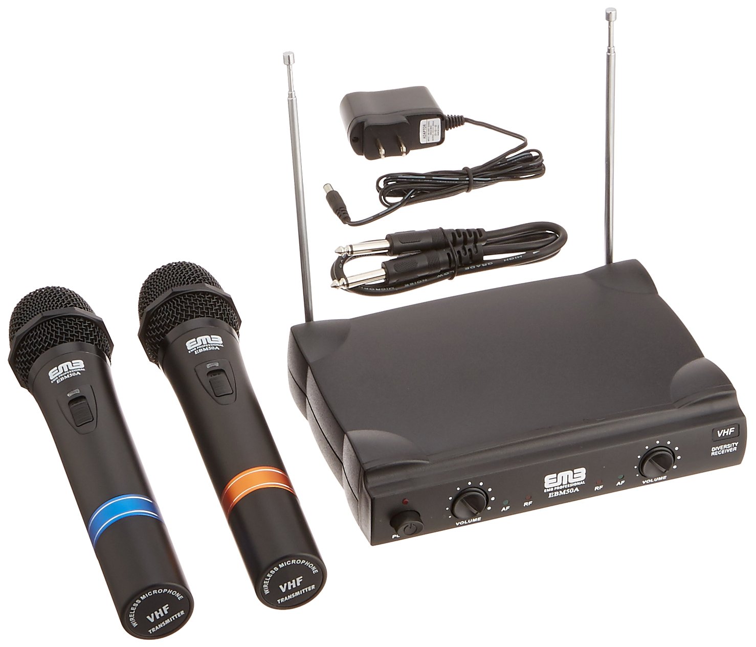 EMB VHF EBM50A Professional Dual Wireless Microphone System Amazon.in