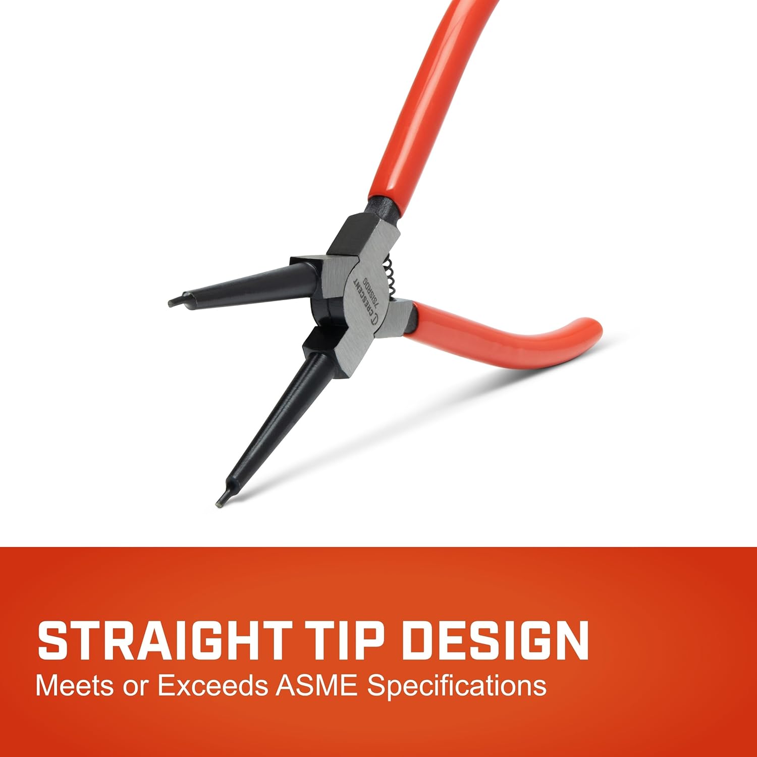 Crescent Straight Internal Snap Ring Pliers - Rings Installation & Removal Tool for Home Improvement, Repair & Mechanic Use - 7" - 7SISRDG