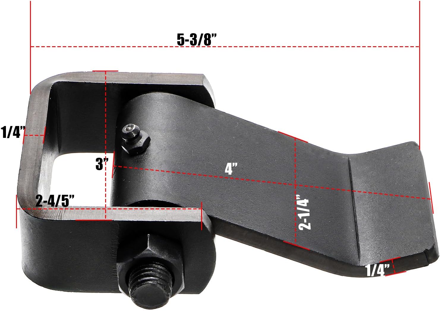 Coloch 4 Pack Weld On Dump Trailer Hinges for Door, Steel Truck Gate Hinge Heavy Duty Trailer Door Hinge Strap Style Short Leaf Greaseable Tailgate Hinge