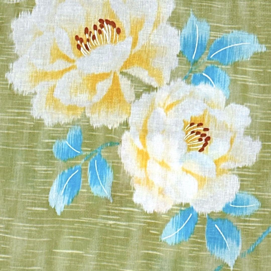 Amazon.co.jp: 浴衣ジェンヌ 浴衣5点セット 手捺染 手染め 鶯色に  