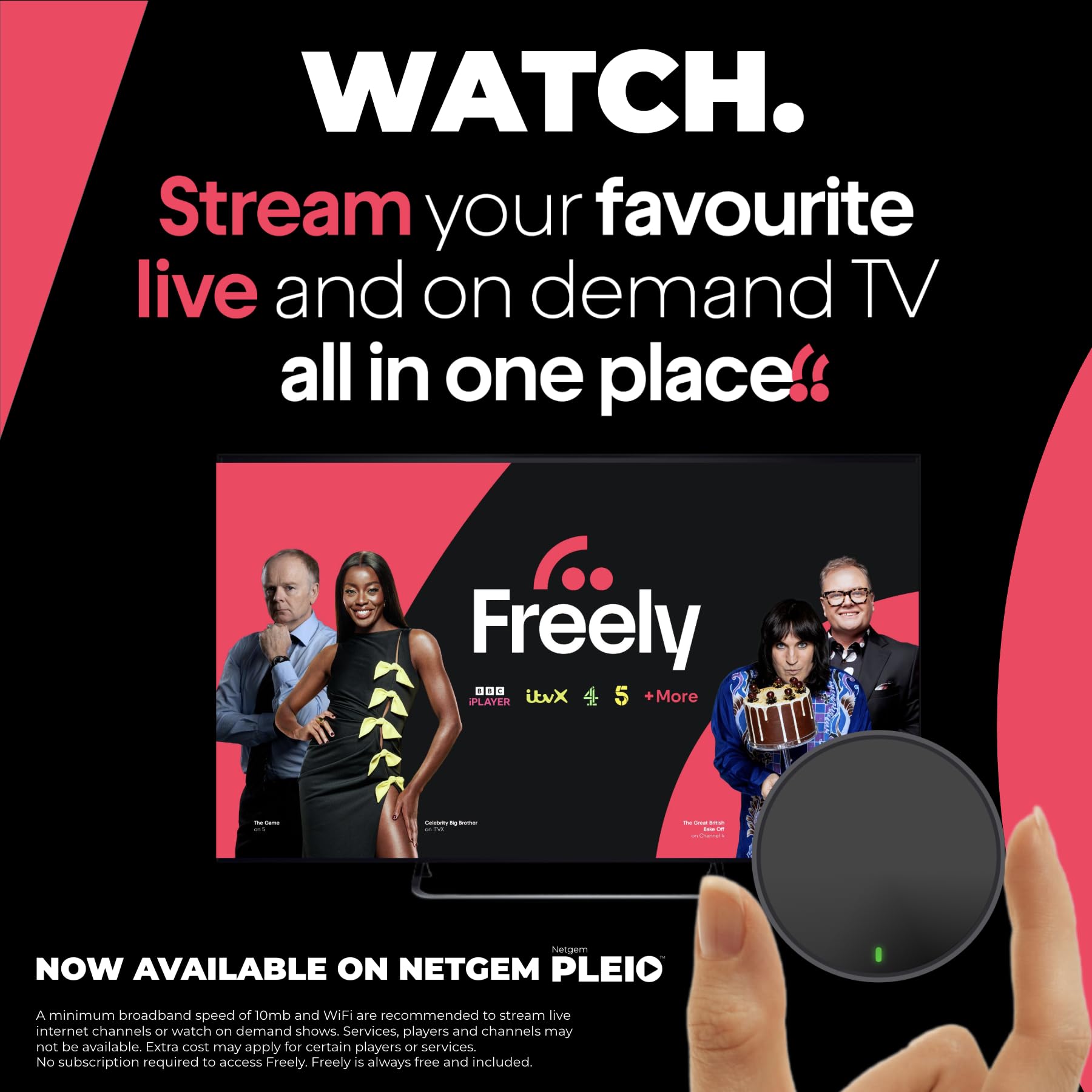 PLEIO | First Freely 4k Streaming Device with a Wireless Gamepad & Voice Remote |12 Months Subscription with Gaming Included | 1000s of Apps Available through Google Play Store — view 2