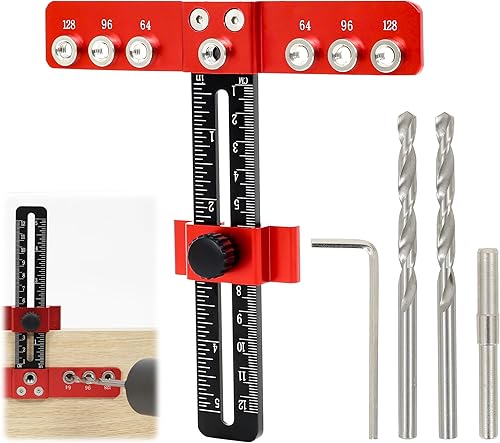 Plantilla de hardware de gabinete de aleación de aluminio, herramienta de plantilla de manija de gabinete, localizador de punzón ajustable y guía de